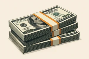 A stack of hundred-dollar bills, representing the ways to make a million dollars.