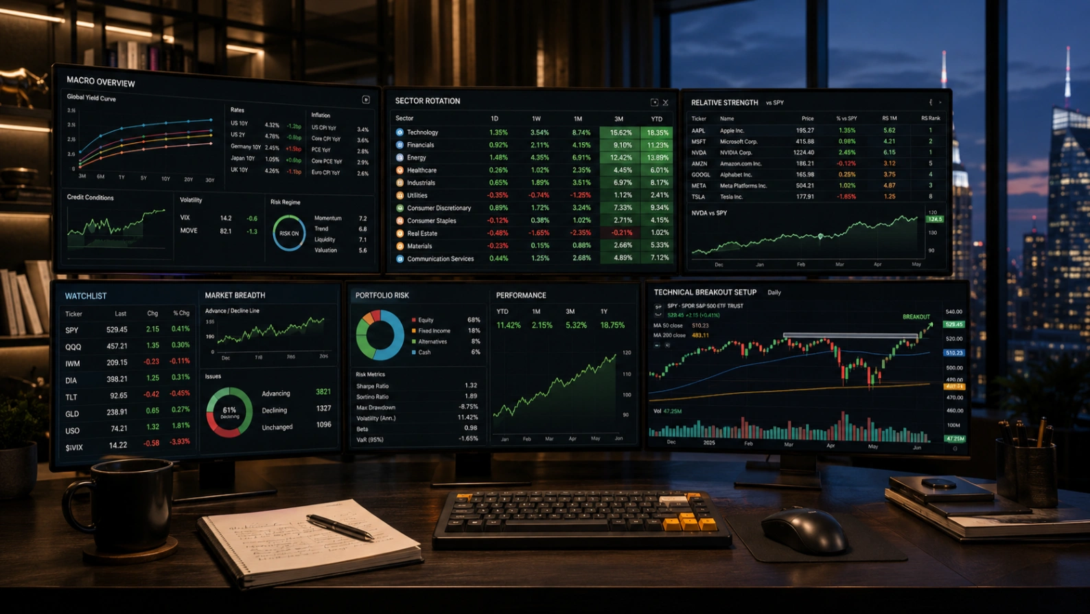 Trade the process not the noise with macro data and technical analysis