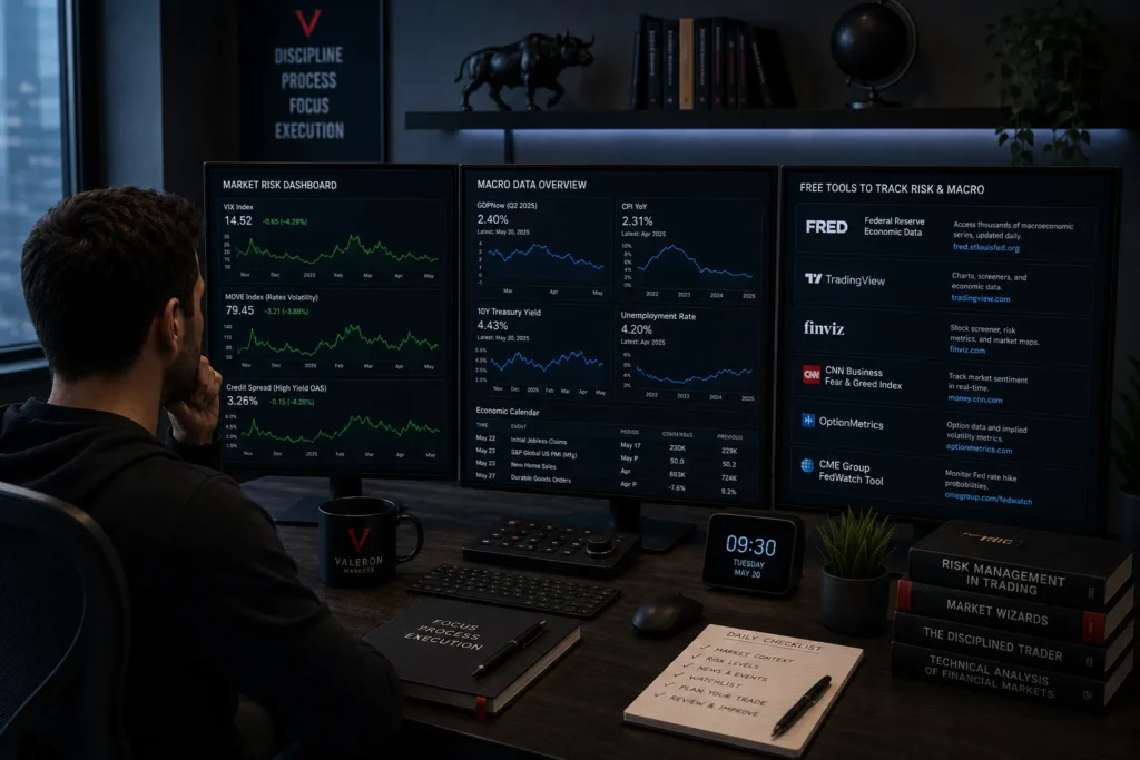 free tools for market risk with realistic Valeron dashboard charts spreadsheets and trading tools