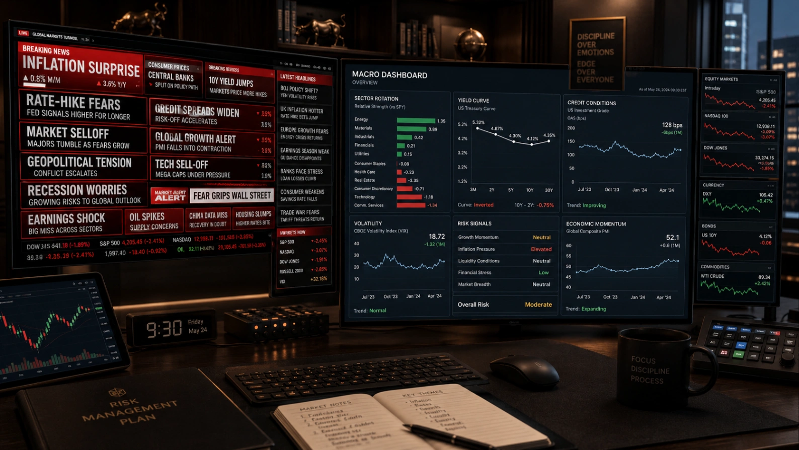 Macro data for traders versus financial news headlines