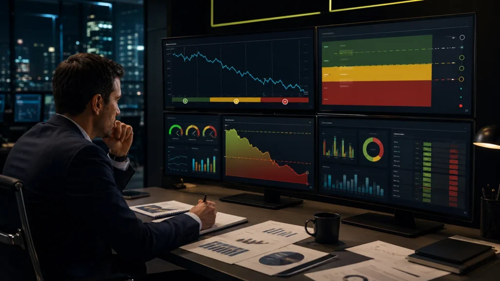 Daily drawdown rules explained through risk dashboard and funded account limits