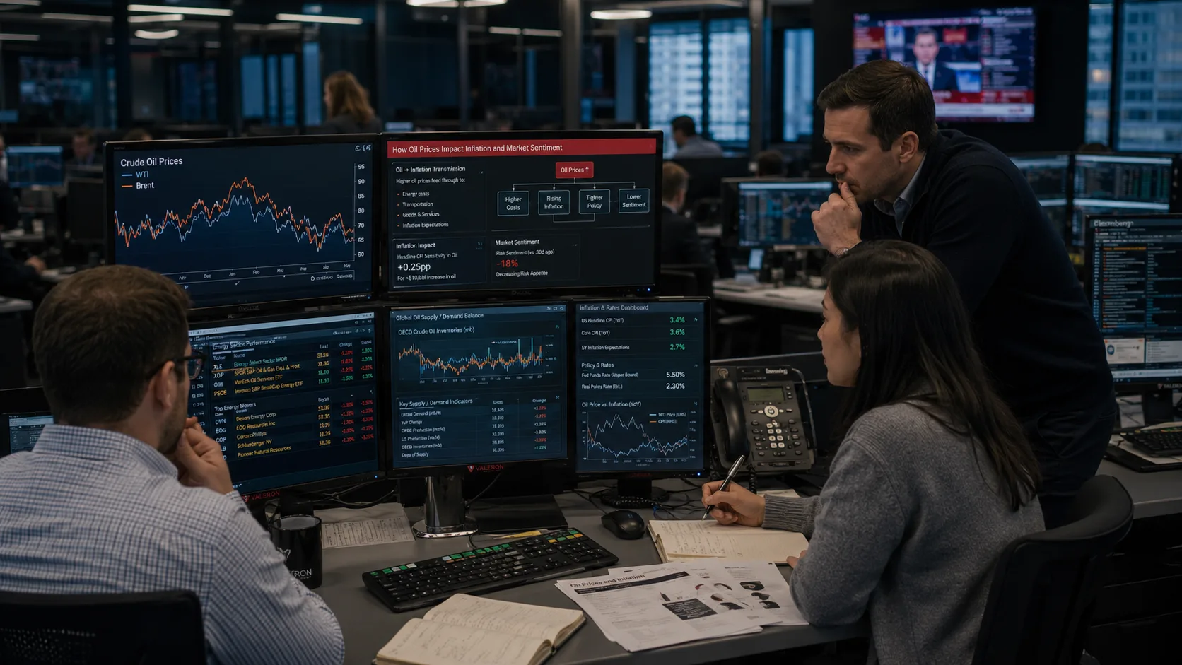 Oil prices impacting inflation market sentiment and energy stocks