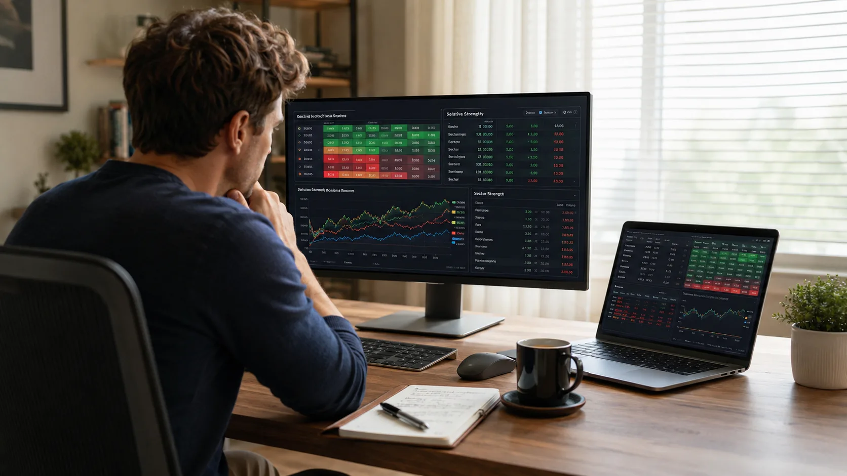 Sector ETFs revealing institutional rotation through market leadership dashboards
