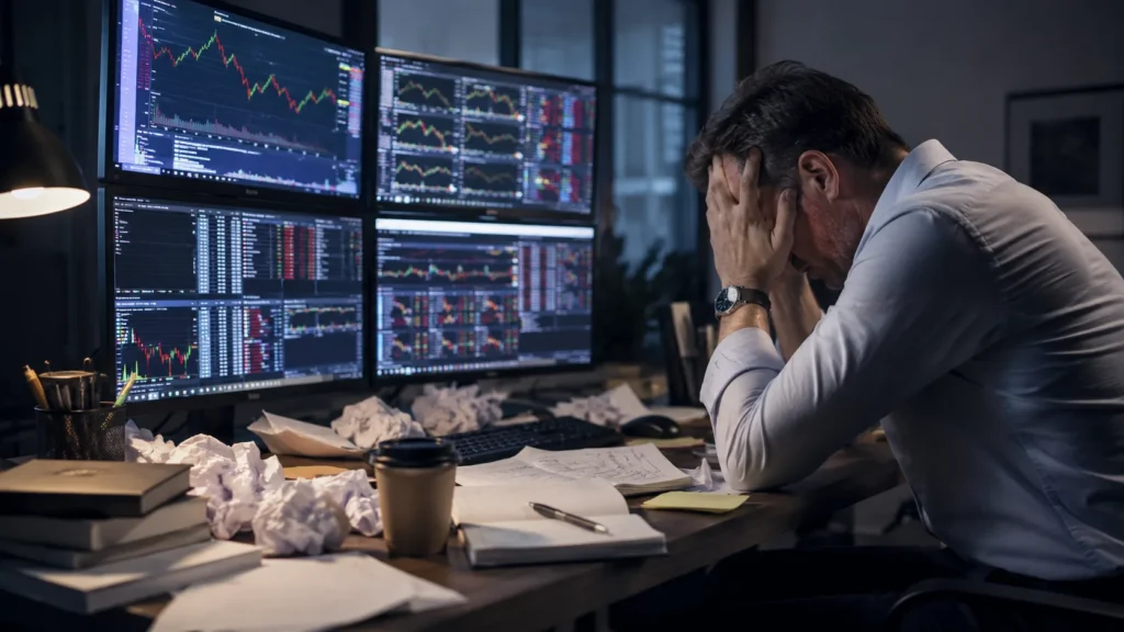 Overtrading and emotional execution after a stressful session