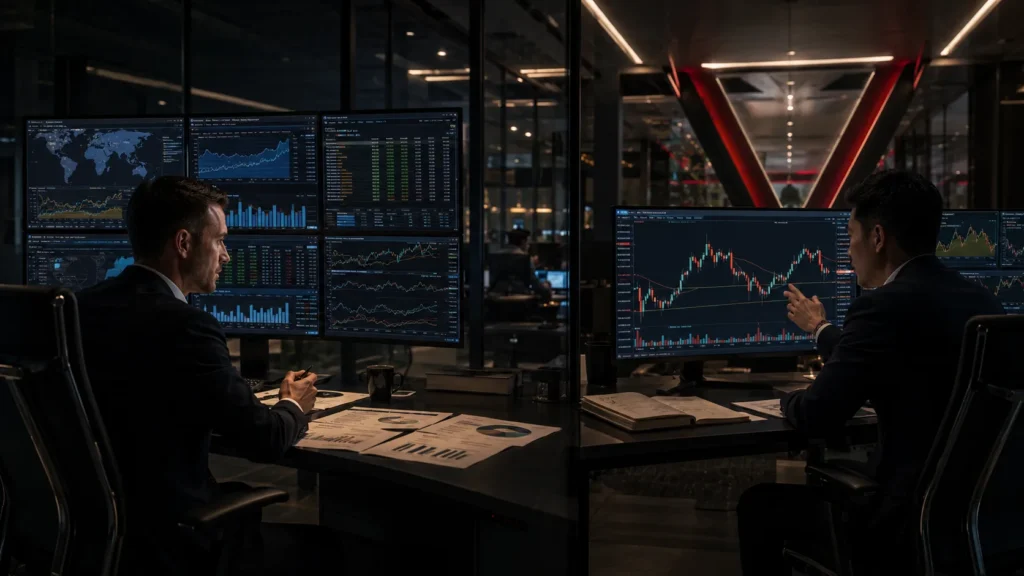 Technical and macro forex trading shown as two layers of one process
