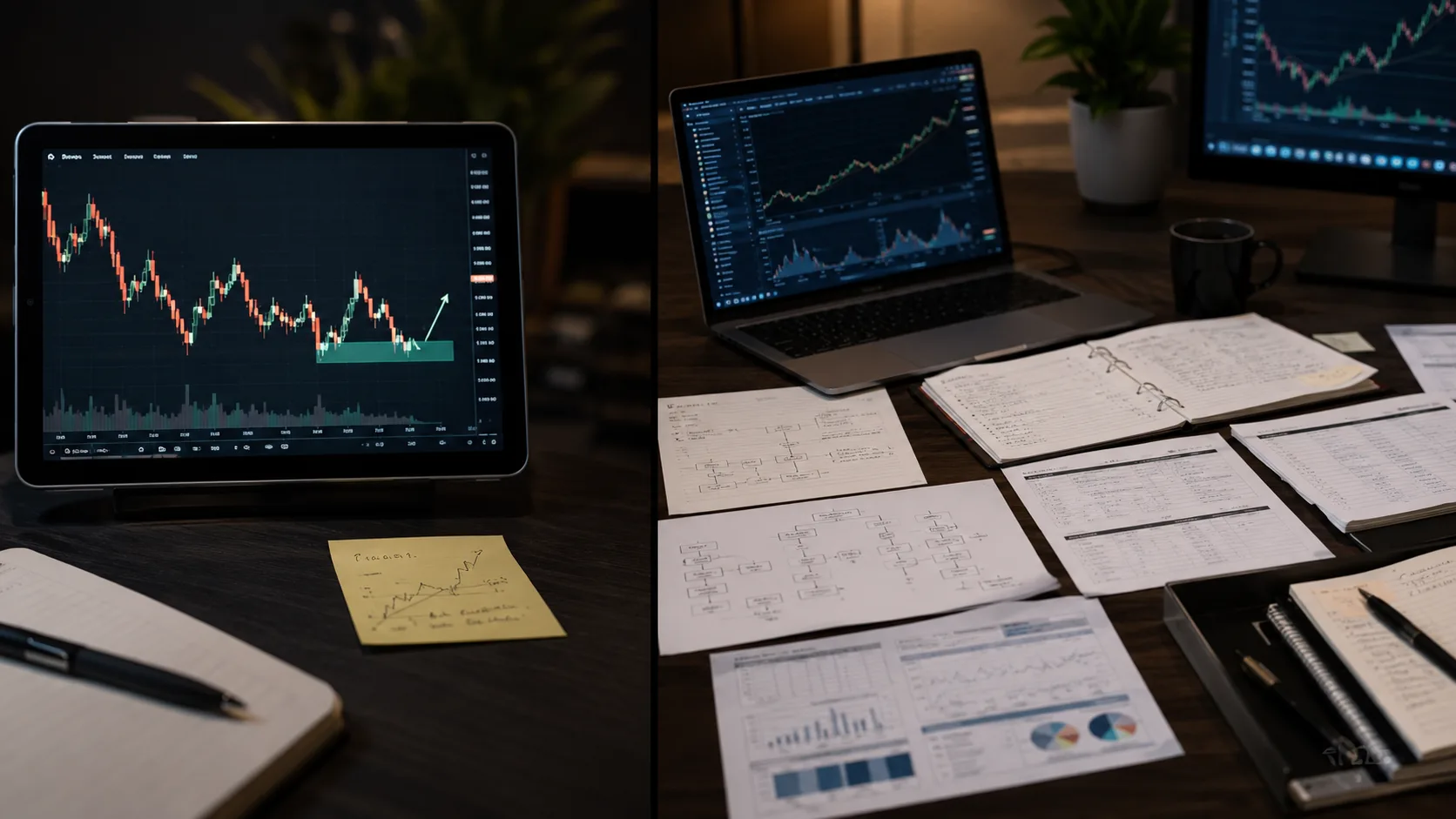 Trade idea and trading system shown as a structured trading blueprint
