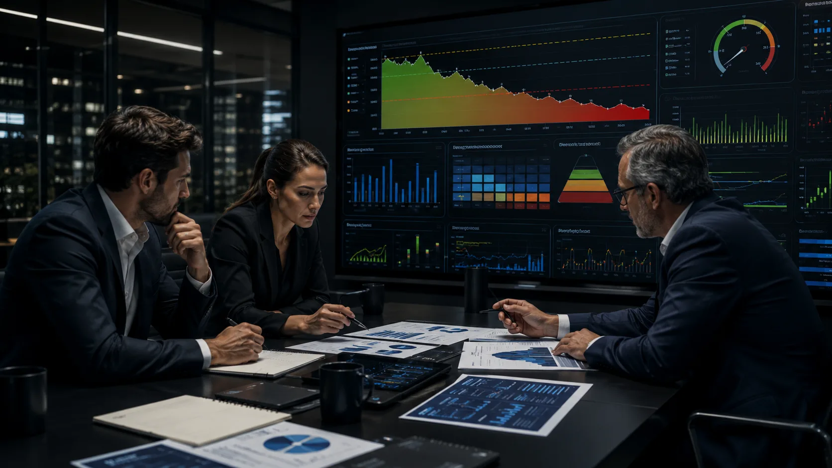 Funded trading risk rules displayed through drawdown dashboards and position sizing controls