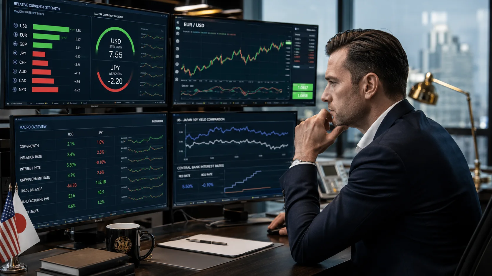 Forex pair strength and weakness explained through macro and technical factors