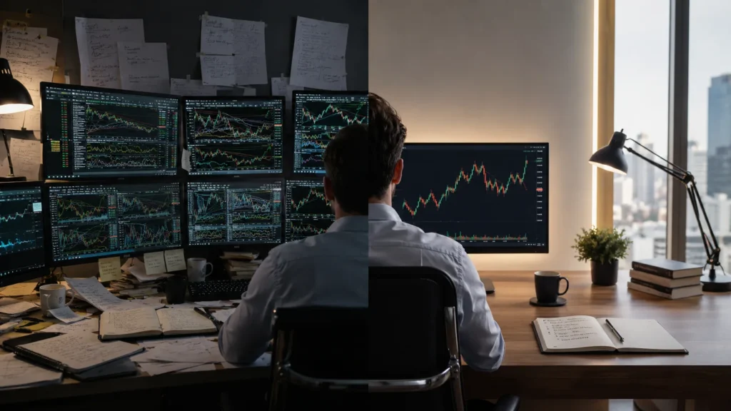 Simplicity beats complexity in trading with a clean chart and simple process